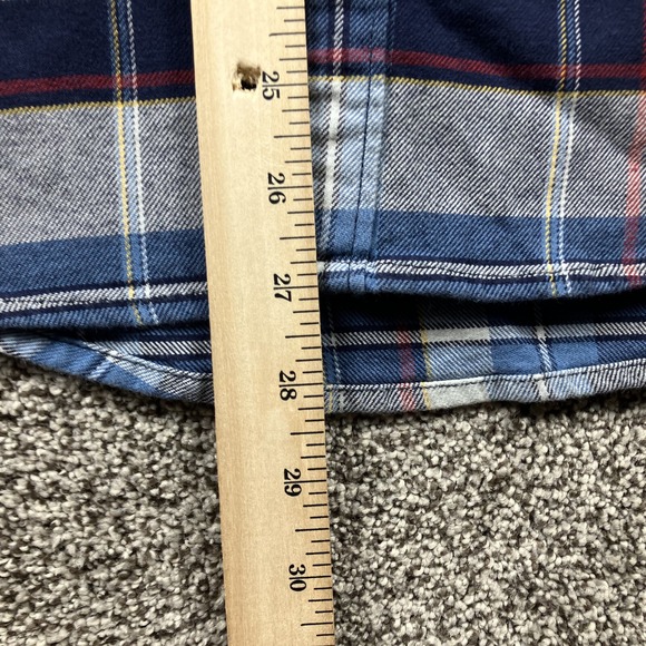 Lucky Brand Shirt Mens Large Flannel Plaid Pearl Snap Saturday Stretch Western - Picture 5 of 9